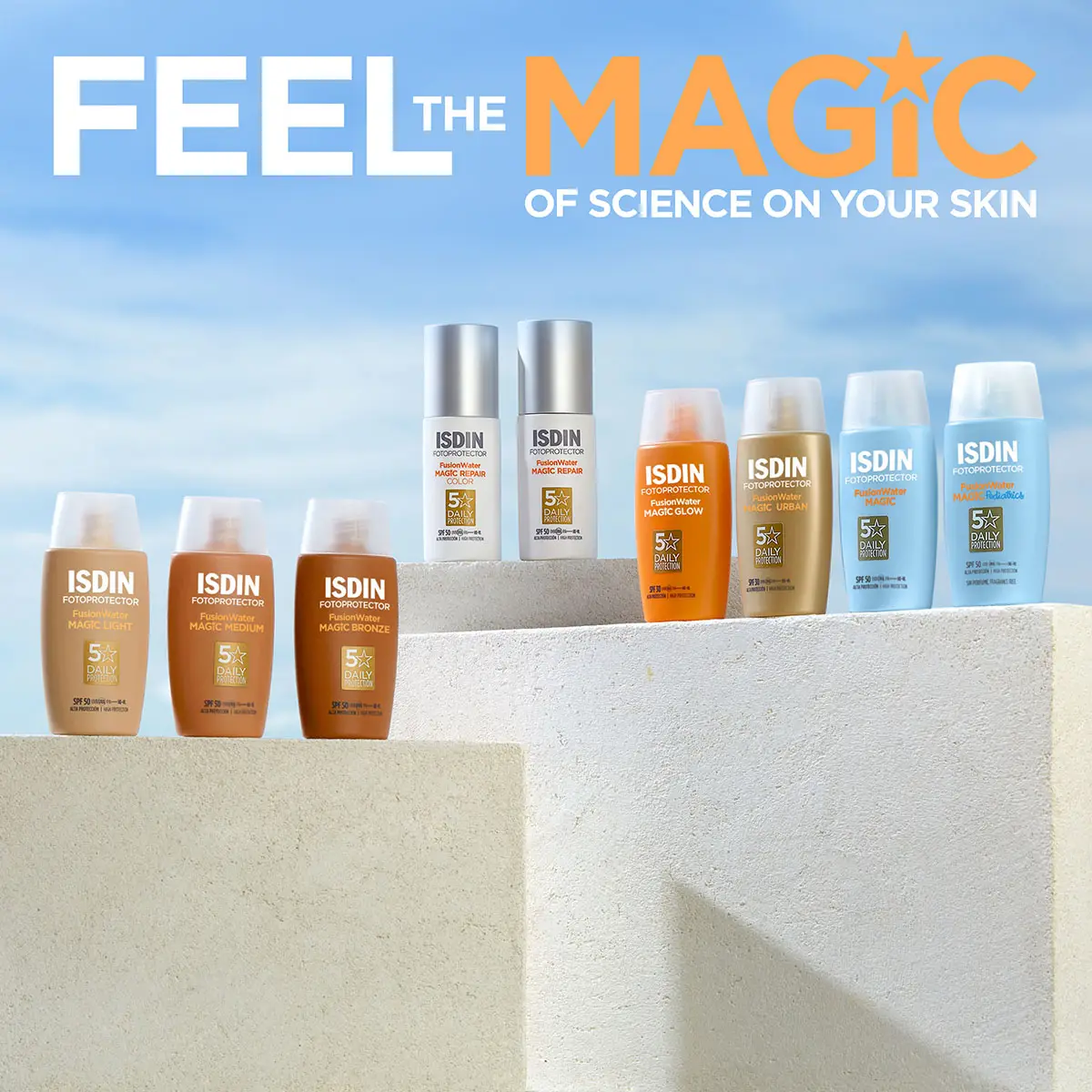 ضدآفتاب فیوژن واتر مجیک SPF50 ایزدین